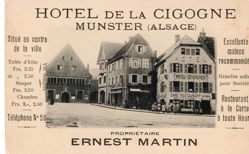 Hôtel Restaurant La Cigogne Munster (Haut-Rhin) Exterior foto